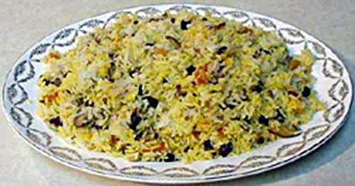 Mushroom Fruit and Vegetable Pulav