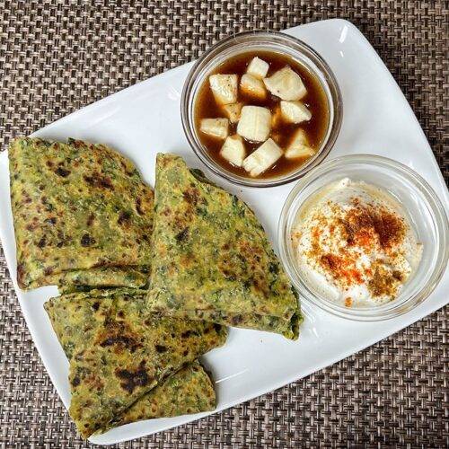 palak paratha