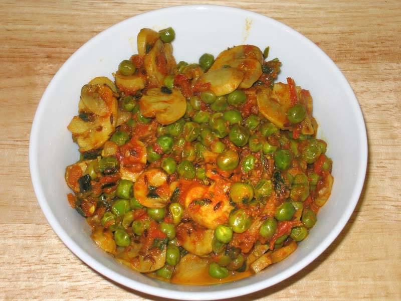 Mushroom with peas